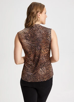 Leopard Print Sleeveless Top