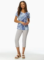 Pull-On Side Slit Capris