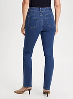 Straight Leg Pull-On Jeans