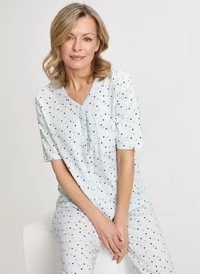 Heart Print Pyjama Set