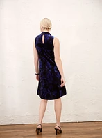 Floral Print Velour Dress