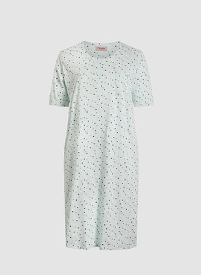 Chemise de nuit à motif pois