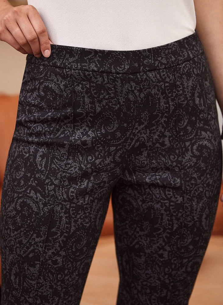 Paisley Print Pull-On Pants