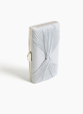 Drape Effect Shimmery Clutch