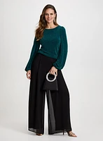 Haut pailleté et pantalon large