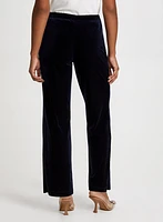 Pantalon Olivia à jambe large en velours – court