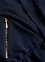Cardigan ouvert à l'avant taille froncée