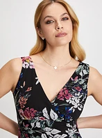 Floral Asymmetric Hem Dress