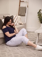 Zipper Detail Cargo Capris
