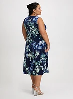 Robe florale à taille empire