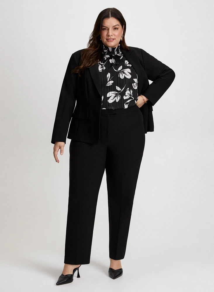 Notch Collar Blazer & Emma Slim-Leg Pants