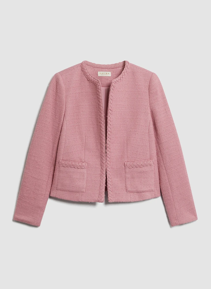 Blazer en tissu bouclé à poches