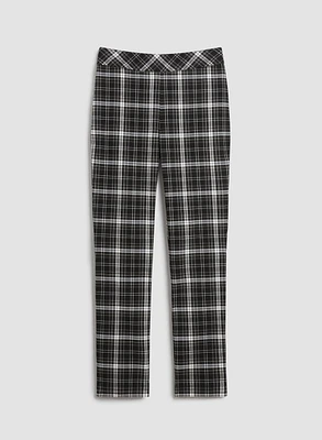 Charlie B - Plaid Print Pull-On Pants