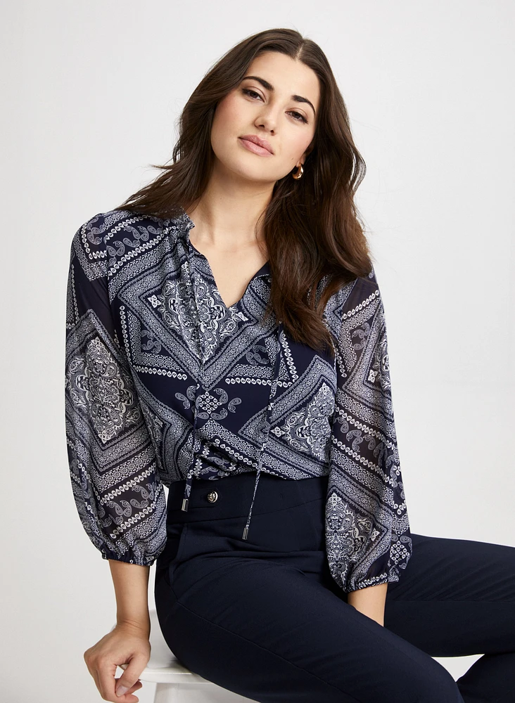 Bandana Print Blouse