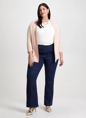 Open Front Cardigan & Pull-On Jeans