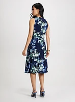 Floral Pleated Midi Dress
