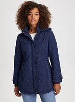 Manteau matelassé à capuche et poches