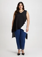 Colour Block Top & Slim Leg Jeans