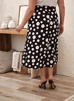 Polka Dot Midi Skirt