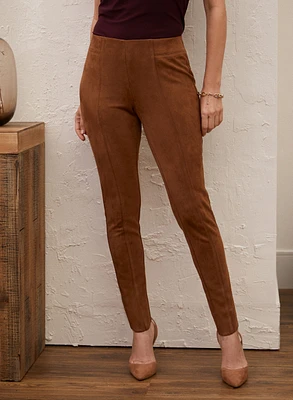 Legging en faux daim à enfiler