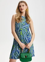 Paisley Print A-Line Dress