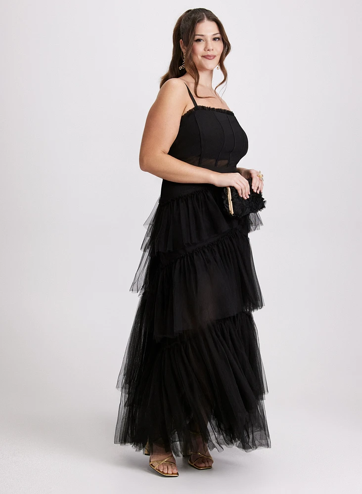 Tiered Corset-Style Dress