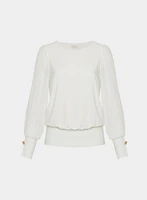 Boat Neck Long Sleeve Top