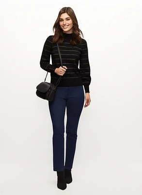 Stripe Sweater & Straight Leg Jeans