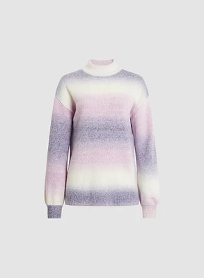 Mock Neck Gradient Sweater