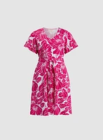 Floral Print Fit & Flare Dress
