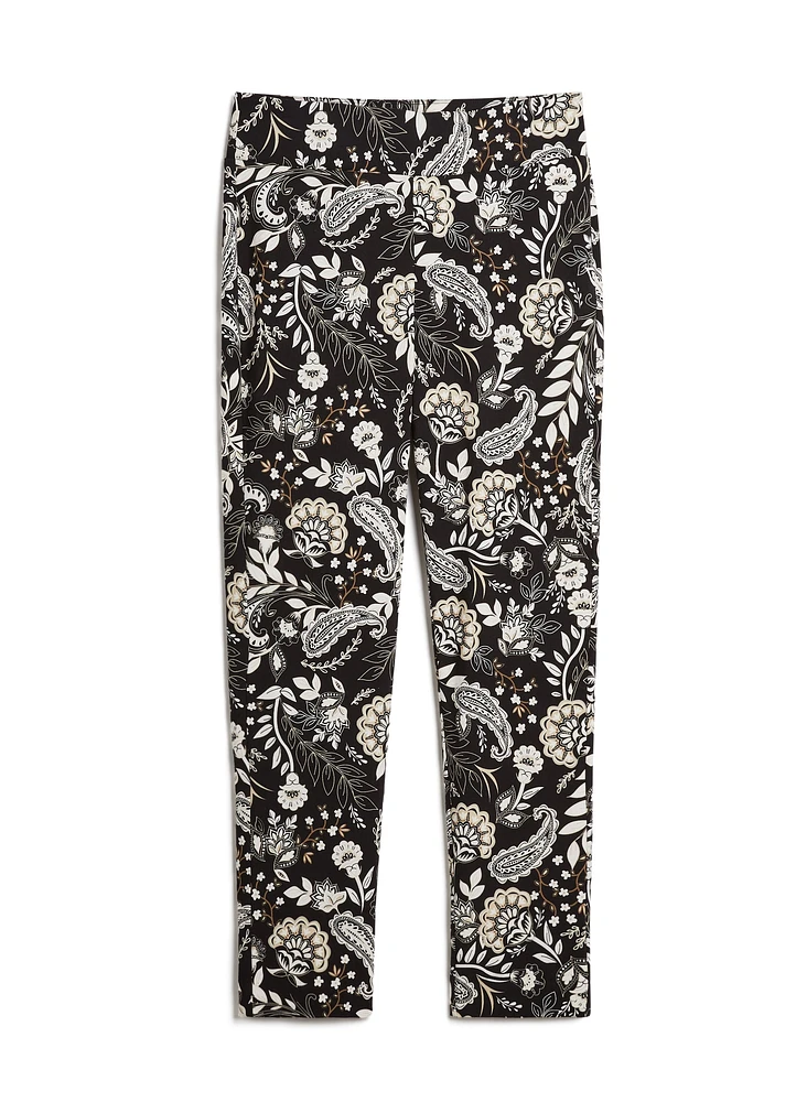 Pantalon motif cachemire à enfiler