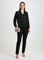 Blouse à strass et pantalon coupe Classique