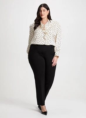 Polka Dot Top & Straight Leg Pants