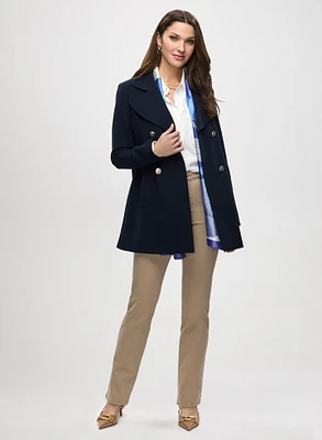 Tricotine Pea Coat & Straight Leg Jeans