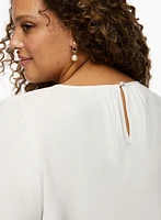 Cutout Detail Popover Blouse