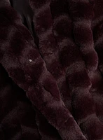 Manteau en fausse fourrure à capuchon