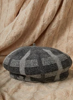 Plaid Print Beret