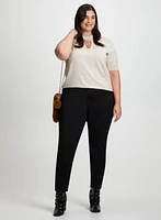 Front Keyhole Sweater & Slim Leg Jeans