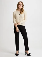 Pull en tricot pointelle et pantalon droit