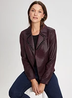 Stud Detail Notch Collar Jacket