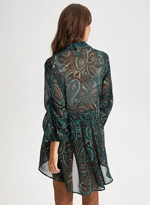 Paisley Motif High-Low Tunic