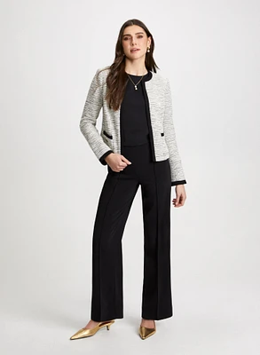 Veste en tissu bouclé et pantalon large