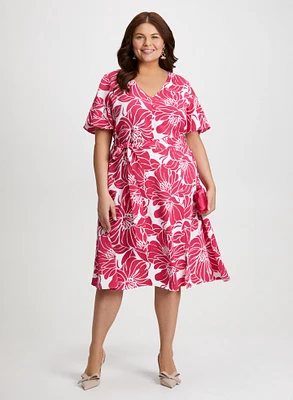 Floral Print Fit & Flare Dress