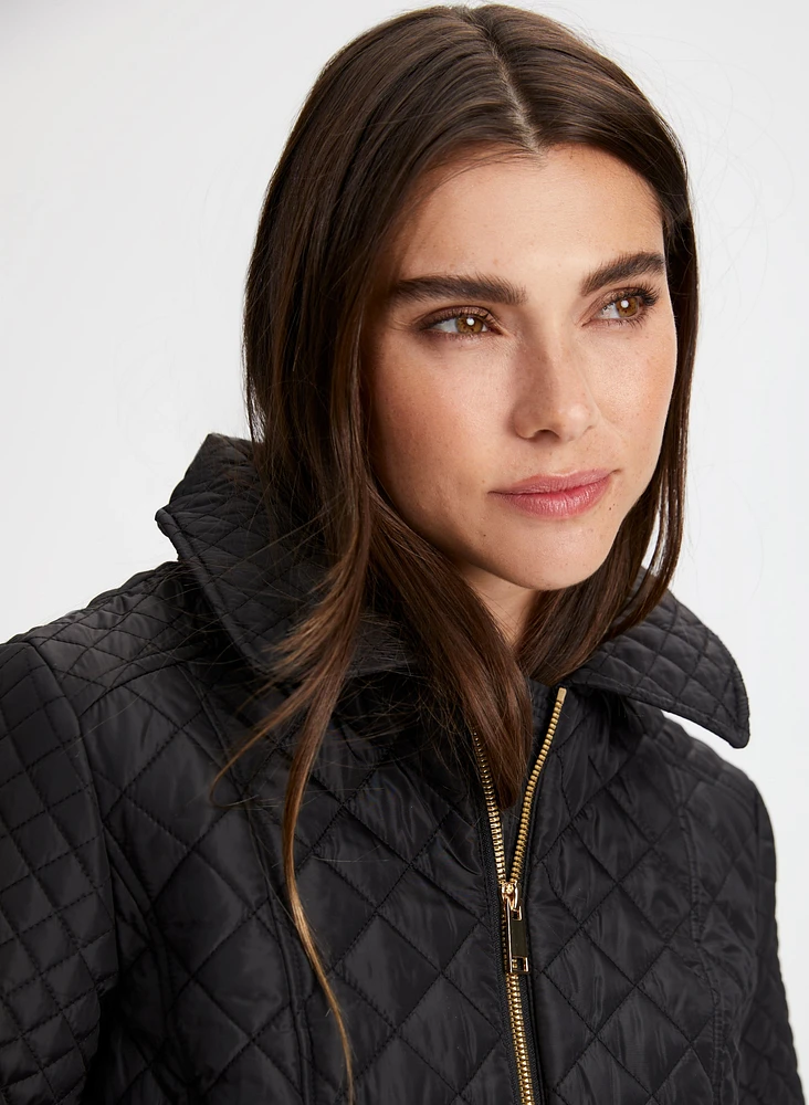 Diamond Quilted Coat