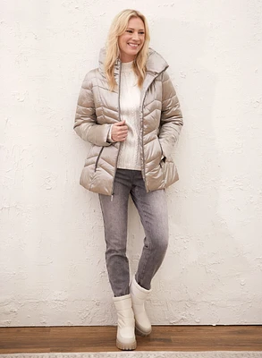 Chevron Quilted Coat