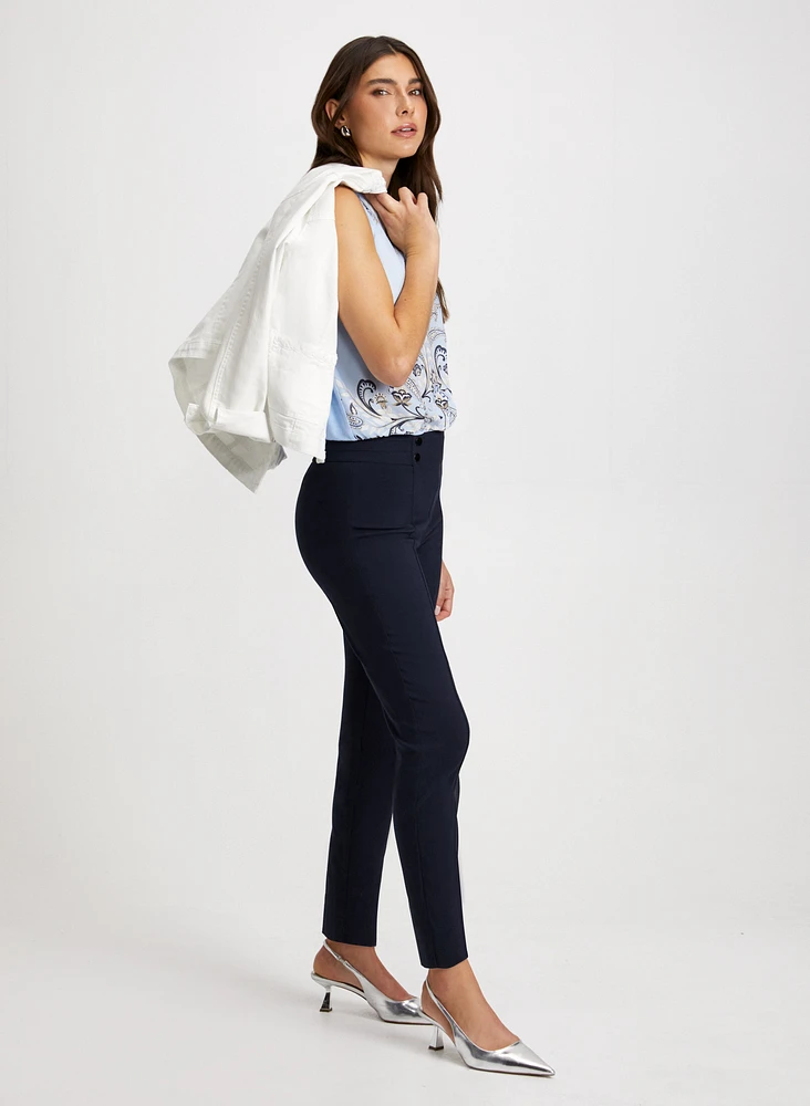 Slim Leg Pull-on Bengaline Pants