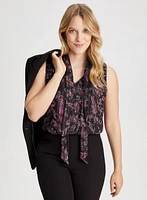 Paisley Print Sleeveless Top