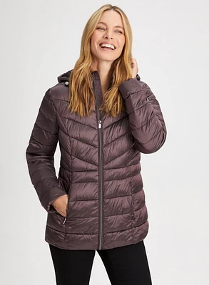 Manteau compressible à duvet végane recyclé