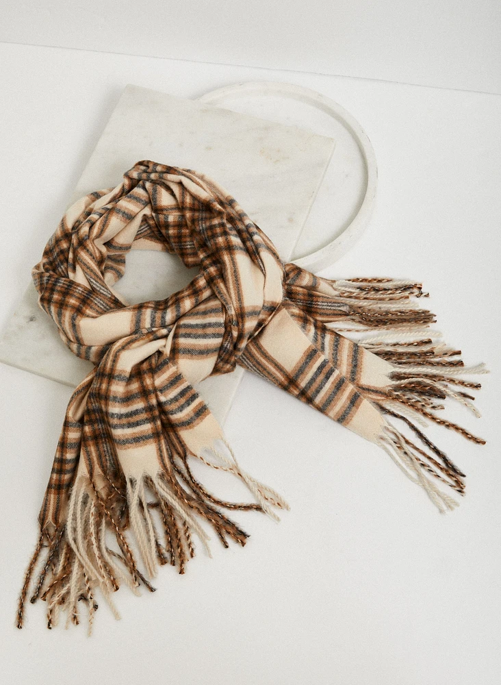 Plaid Print Scarf