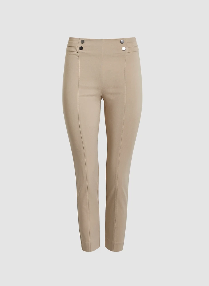 Pantalon jambe étroite en bengaline à enfiler